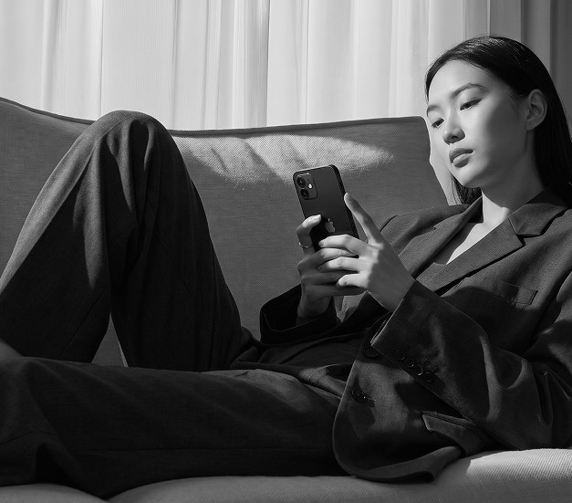 Woman laying on the couch